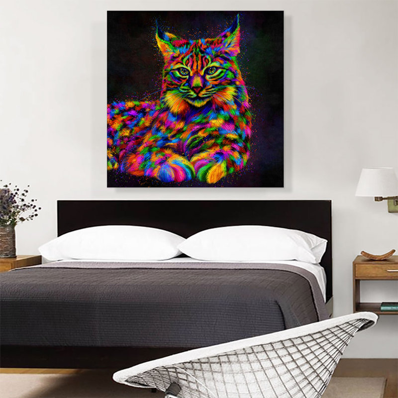 «Bobcat Cat Animal», impression sur toile tendue, H 36 po x l 36 po x 1,5 po