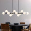 Lustre linéaire moderne en verre bullé 12 lumières à intensité variable Spoutnik-635378634-626116815