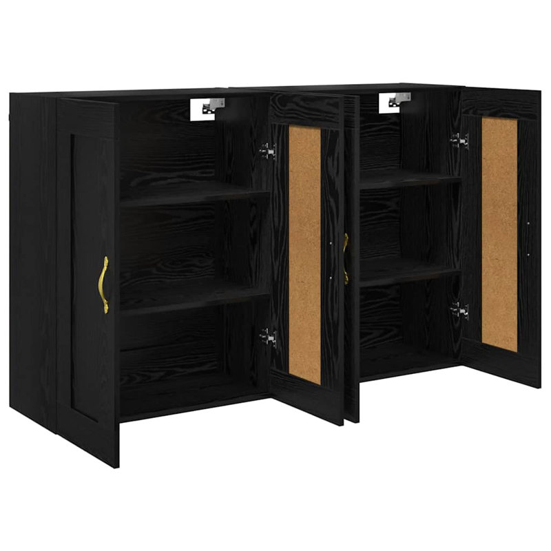 Highboard Accent Chest, Black Oak