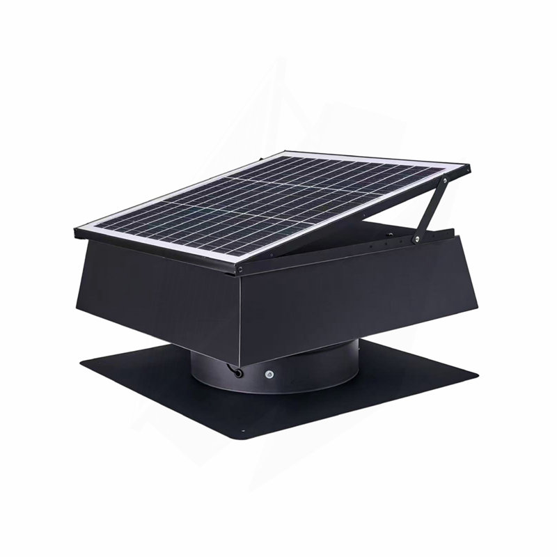 12 Inch Trapezoidal Adjustable Solar Roof Vent Fan,40W Dual Power Attic Exhaust Fan with 3-Speed Remote & 25°C Auto Start,1200 CFM,MPPT Controlle Solar Ventilator for Attic Garage Greenhouse Warehouse
