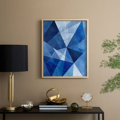 Série ABSTRACT Lxxvi, reproduction encadrée - bois massif