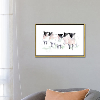 «Minimalist Watercolor Sheep I» par Ethan Harper - reproduction d'art