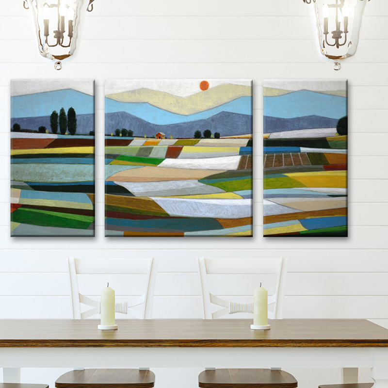 « fertile acres », ensemble de 3 reproductions d’art sur toiles tendues