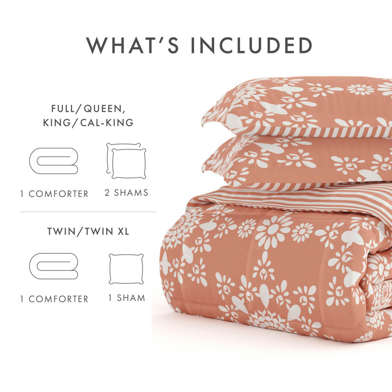 Clay Twin Reversible Down Alternative Microfiber Bedspread Set