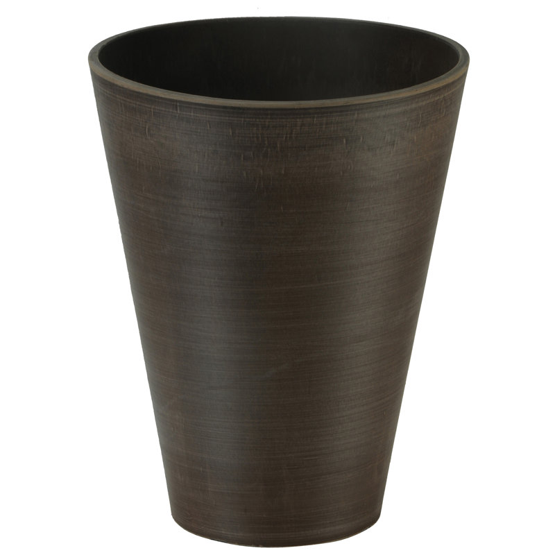 Miley Tall Round Taper Pot Planter, Chocolate, 24" H x 16" W x 16" D