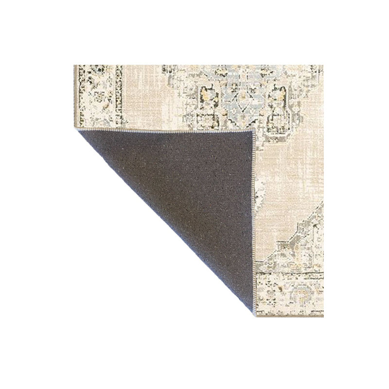 Tapis décoratif traditionnel à motif traditionnel lavable à la machine, Tapis de couloir 4 pi 11 po x 9 pi 10 po