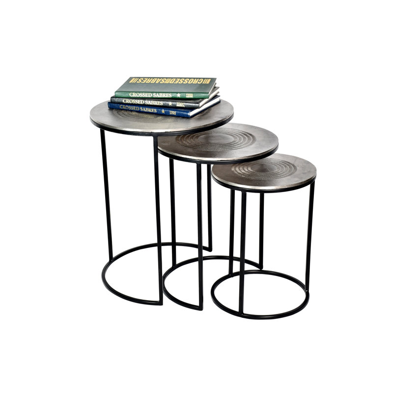 3 - Piece Living Room Table Set, Antique Gray