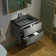 Vital 23-5/8 in. W x 19-5/8 in. D Wall Mounted Floating Bathroom Vanity in Gray with Composite Vanity Top