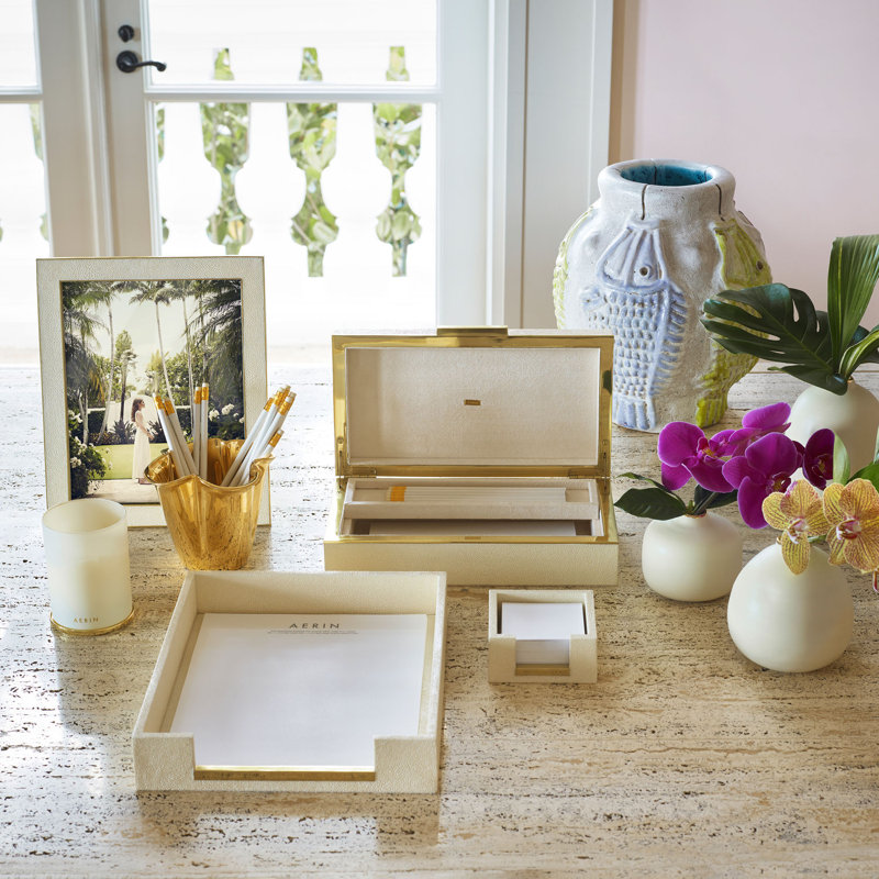 Desk Organizer, Cream