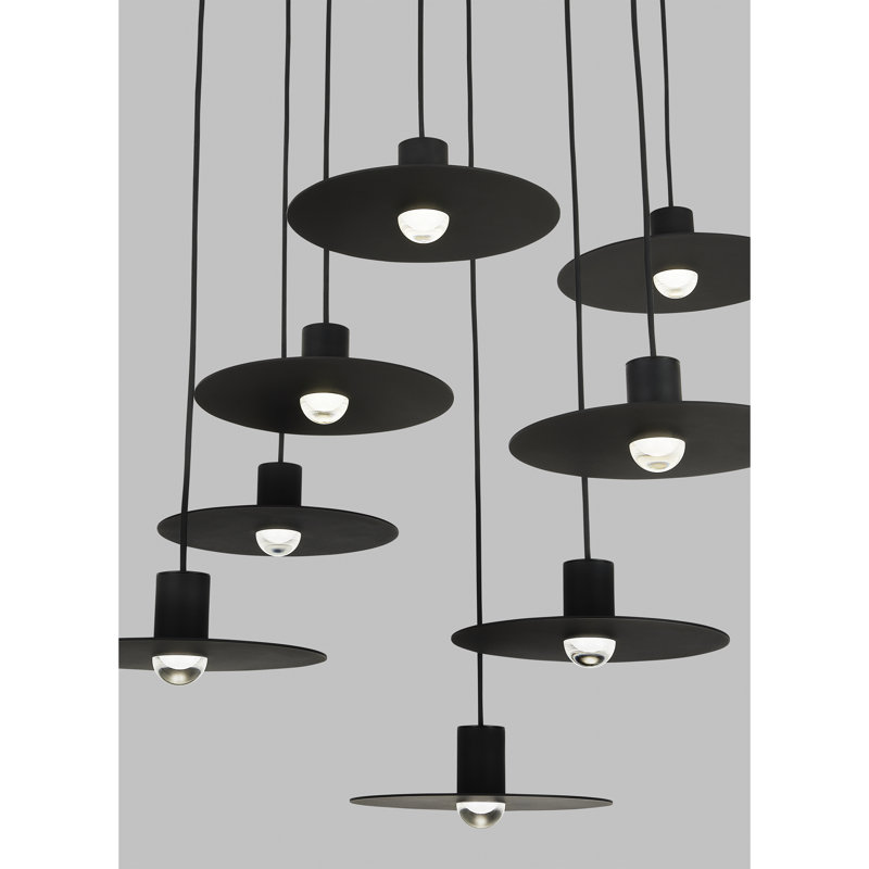 Eaves 8 - Light LED Pendant, Nightshade Black