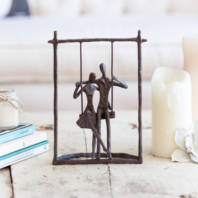 Alovinard Couple on a Swing Bronze Sculpture