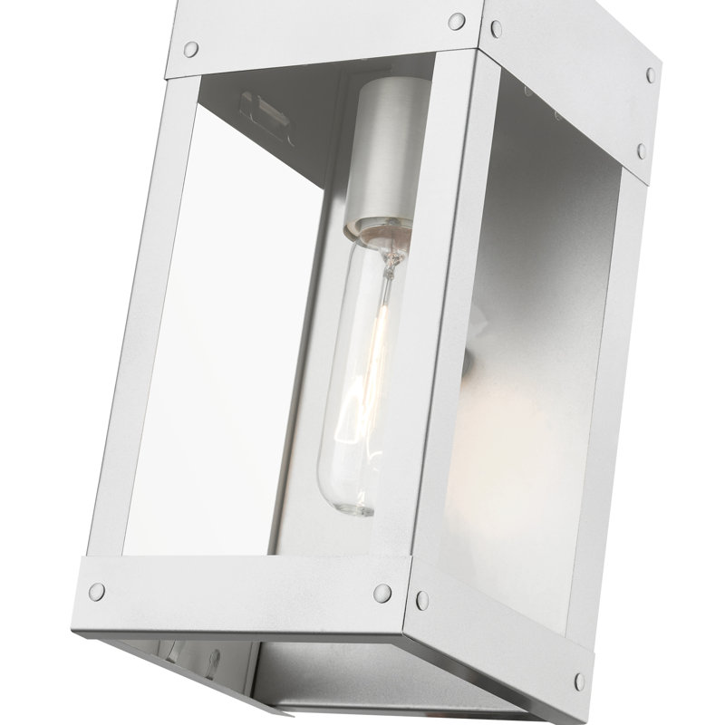 Pippo 1 - Bulb 9.75" Integrated LED Outdoor Wall Lantern, Satin Nickel