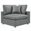 Canapé modulaire en cuir végétalien rembourré 6 pièces Modway Commix-932936641