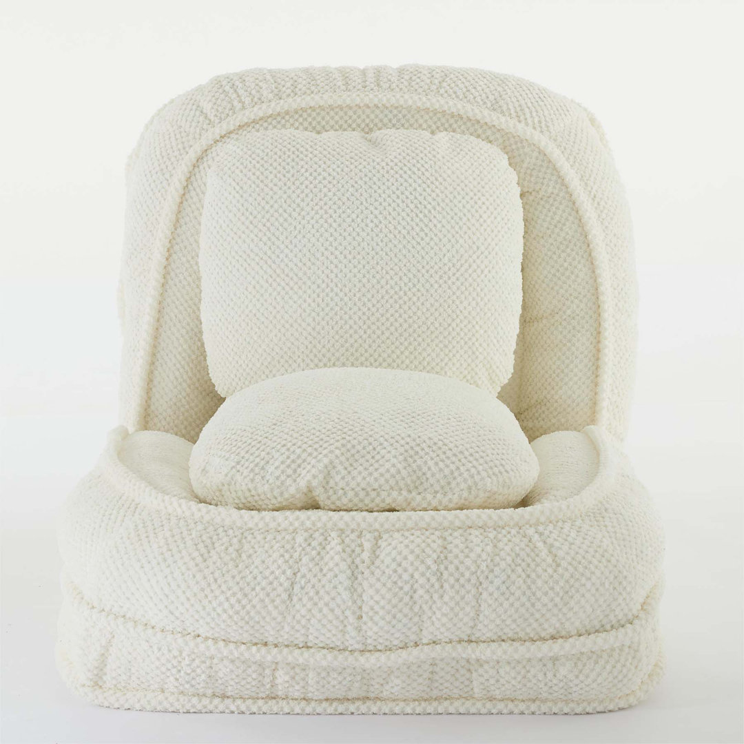 Aiyana Human Dog Bed Upholstered Sofa Lazy Sofa Couch 5 Adjustable Folding Lounge Chair Position Suit to Put in bedroom, living room Trule 