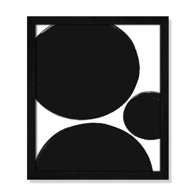 «Line Dessin Collection Bowring Dots» encadré sur papier par Leah Straatsma, H 15 po x l 13 po x P 1,25 po