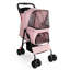 Poussette pliable 4 roues pour petits chiens et chats de moins de 28 lb avec plateau multifonctionnel-131518993