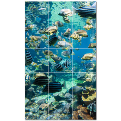 Murale décorative en céramique 4,25 po x 4,25 po