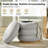 Rosa Modern Storage 360° Swivel Round Ottoman with Solid Wood Base set of 2-6925579