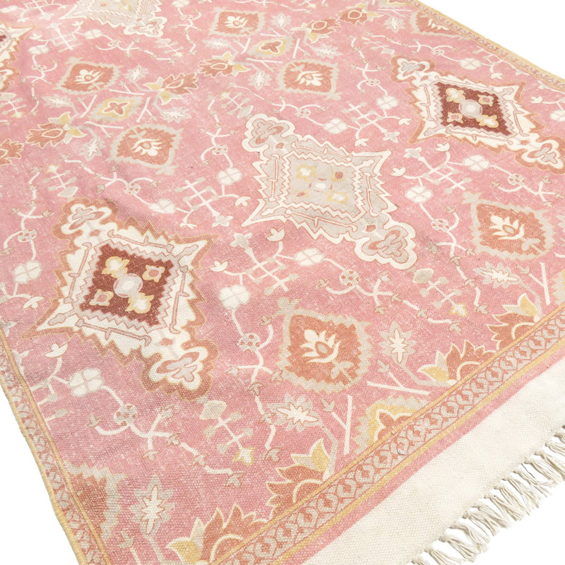 Cotton Geometric Indoor / Outdoor Rug, Rectangle 2'7" x 4'