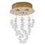 Modern 3 Light Gold Crystal Flush Mount