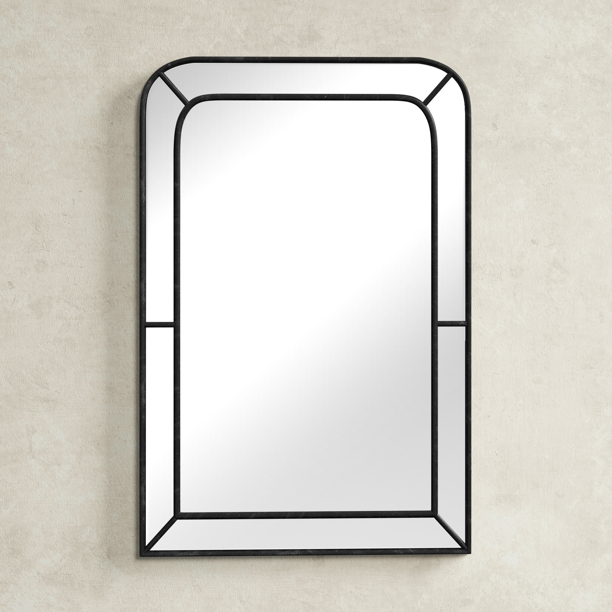 Camari Engineered Wood Mirror, Black