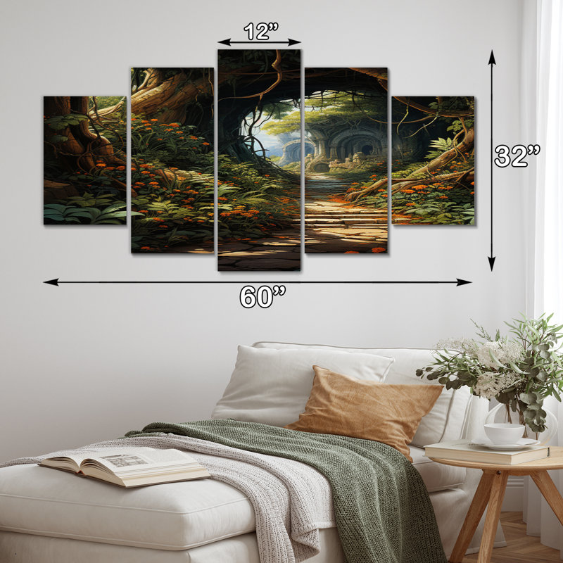 Habecker - impression sur toile de paysages - 5 panneaux