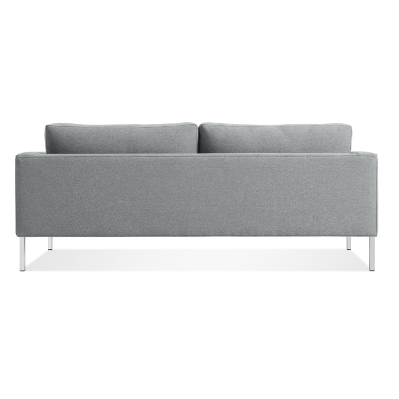Paramount Sofa, Sanford Ceramic Crossweave, Stainless Steel, 32" H x 95" W x 34" D