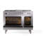 Cuisinière à double combustible ILVE Nostalgie II Series 48 po avec 5 brûleurs scellés, plaque de cuisson et table française (propane liquide, porte pleine)-542713240-542713242