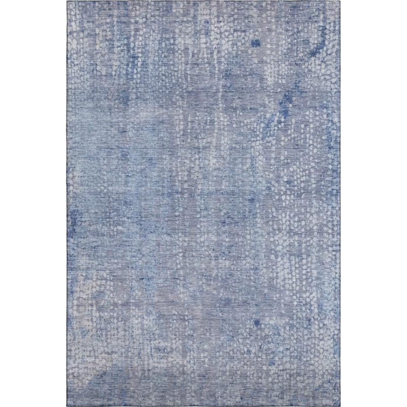 Premium Machine Washable Mayfield AMF2087 Abstract Rug, Blue, 10' x 14'