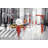 Abstract Cloudy City Street | Gray Cities Framed Canvas Decor-120127992