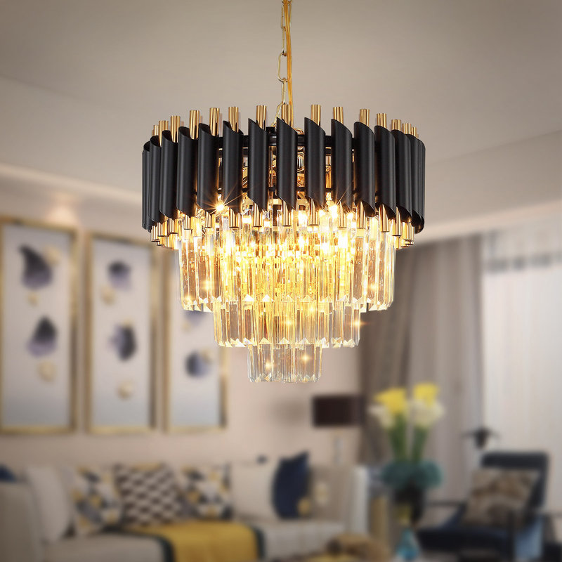 Annejet 4 - Light Chandelier, Black/Gold