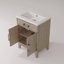 Meuble-lavabo simple l 24 po x P 18 po, plateau en acrylique-124429372