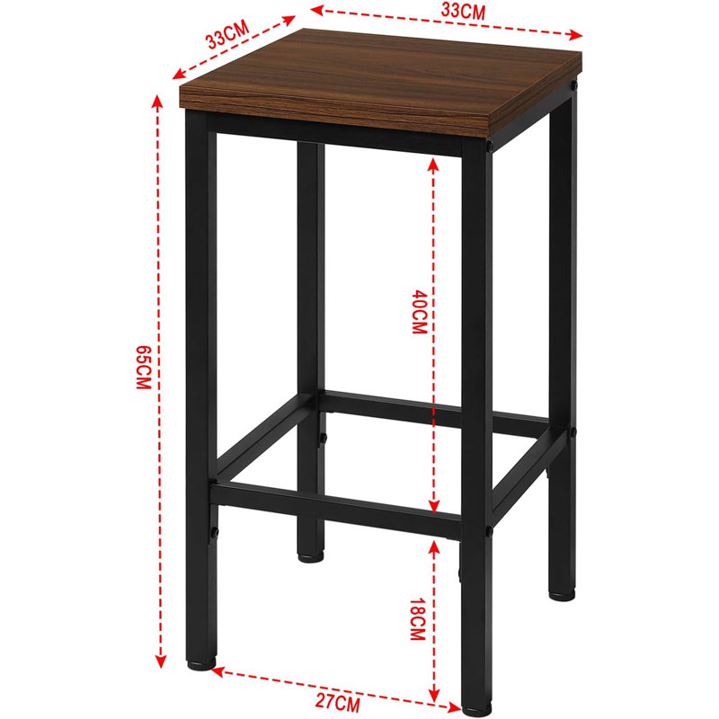 Michealla Counter Stool with Metal Frame, Rustic Brown/Black