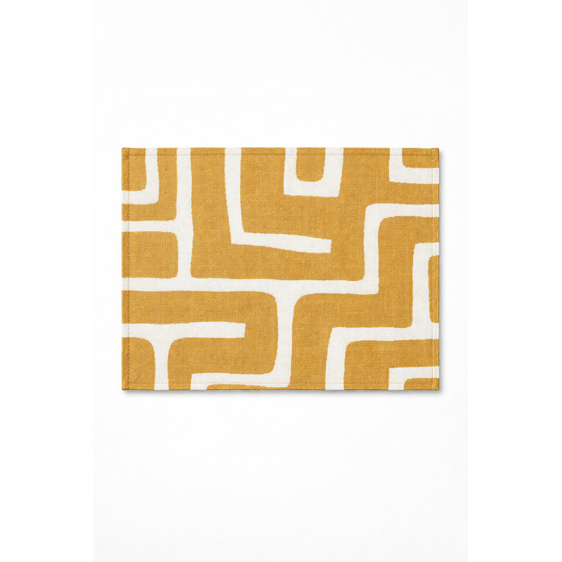 Napperon intérieur toscan Nomad Maze, Yellow