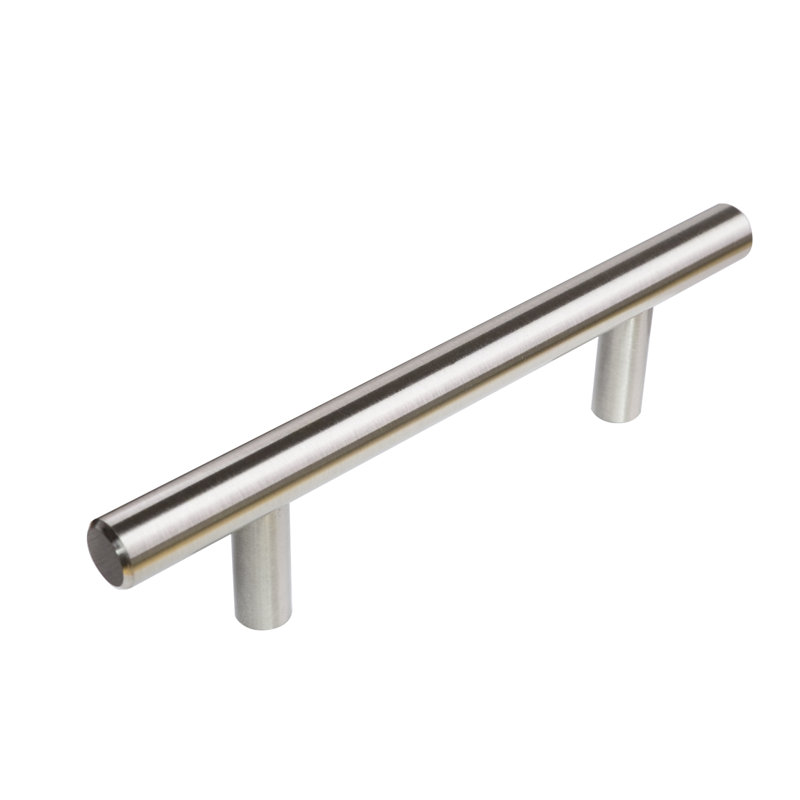 3.5 in. Satin Nickel Modern Bar Cabinet Pulls with Mounting Hardware (25-Pack)