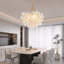Lustre - Luminaire suspendu de 20 pouces avec finition sphérique en verre transparent fileté - avec fonction de hauteur réglable-1460407695-1460407681