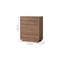 Commode d'appoint simple en noyer noir