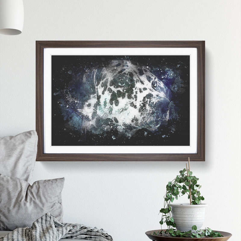 Dalmatian Dog in the Blue - Framed Print, Walnut Framed, 62cm H x 87cm W x 2cm D