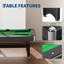 Table de billard et de ping-pong 6 pieds - Table multi-jeux 2-en-1 avec accessoires, structure durable pour les loisirs en famille et les salles de jeux-126172586