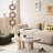 Clouddream Cream Table - A Sleek, Nordic-Inspired Piece With A Unique Irregular Design. Perfect For Small Spaces, It Adds Modern Elegance And Functionality To Any Room.