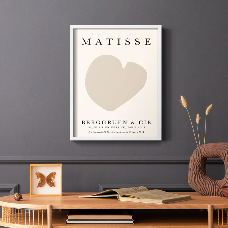 Matisse CCXIX, reproduction encadrée - bois massif, H 10 po x l 8 po, Blanc
