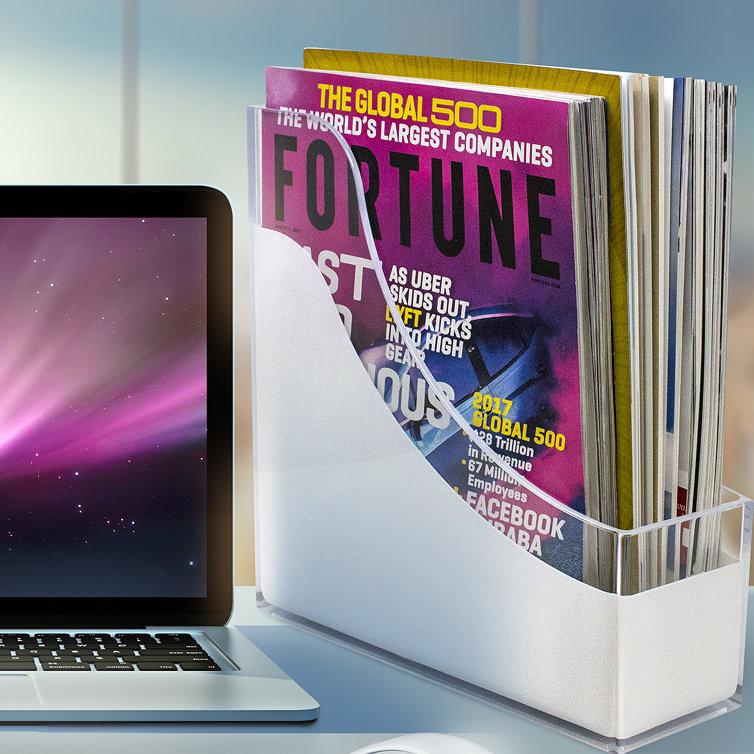 Sorbus Clear Acrylic Desk Organizer and Magazine Holder