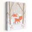 Whimsical Winter Fox Abstract Contemporary Fox Forest Landscape Wall Art Print by Mathieu - Wrapped Canvas Print-764237767