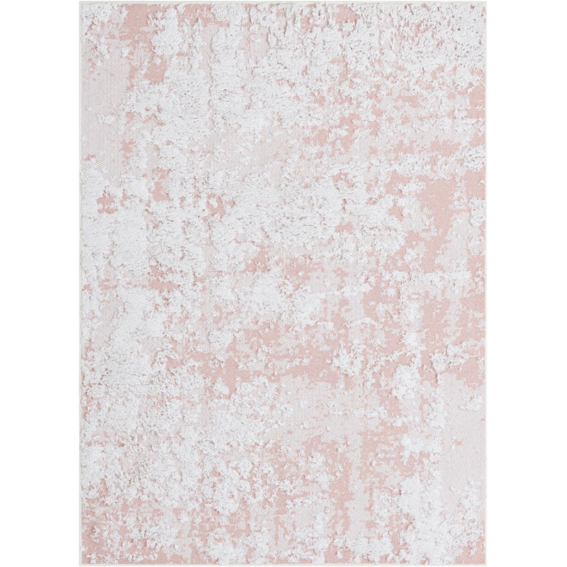 Cotton Abstract Indoor Rug, Rectangle 4'5" x 6'1"