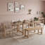 Ensemble de salle à manger extensible 6 pièces avec table rectangulaire, 2 rallonges amovibles, 4 chaises rembourrées et banc-1969718995
