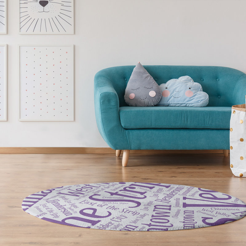 Chenille Indoor Rug, Round 5'