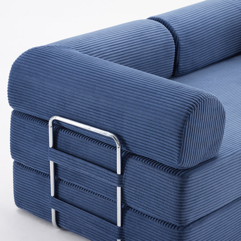 Canapé-lit modulaire modulaire avec aménagement personnalisable, Bleu