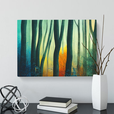 Beauteous Colourful Forest - Wrapped Canvas