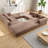 Ridge Convertible Folding L-Shaped Boneless Sectional Sofa Bed, Cloud Corduroy Fabric Sleeper with Memory Foam Mattress, 6 Configurations for Living Room, No Assembly Required-904081053