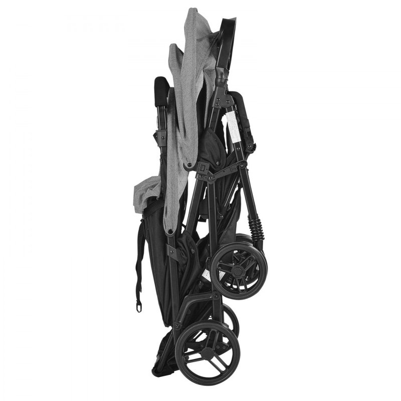 Poussette double pliable légère, Gris foncé